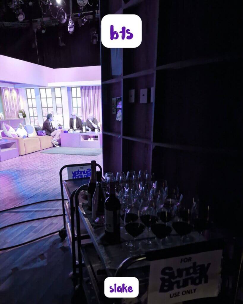 behind the scene on Sunday Brunch