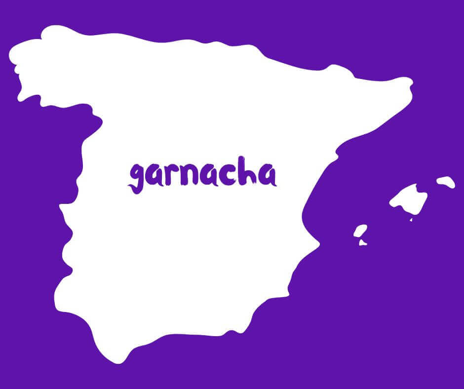 outline of spain and 'garnacha' written on top